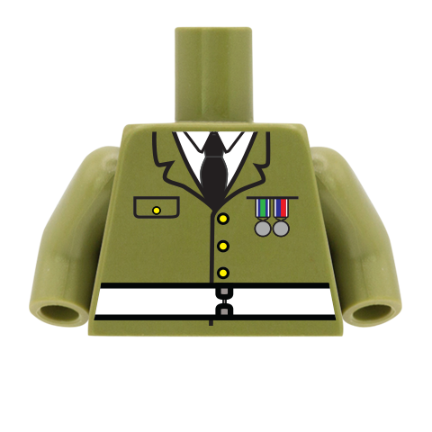 Formal Military Jacket - Custom Design Minifigure Torso