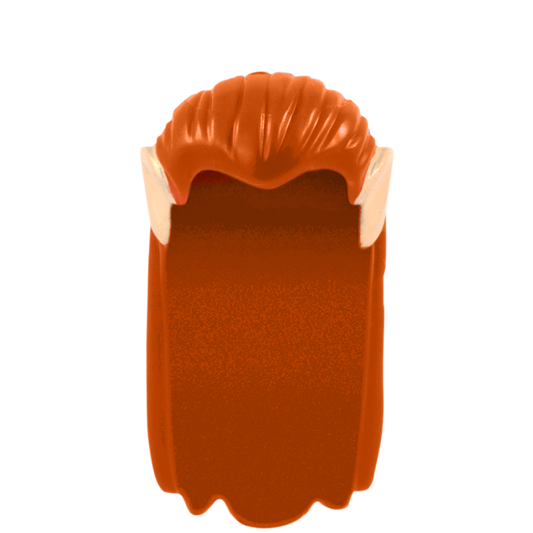 Long Ginger Hair with Light Skin Elf Ears - LEGO Minifigure Hair