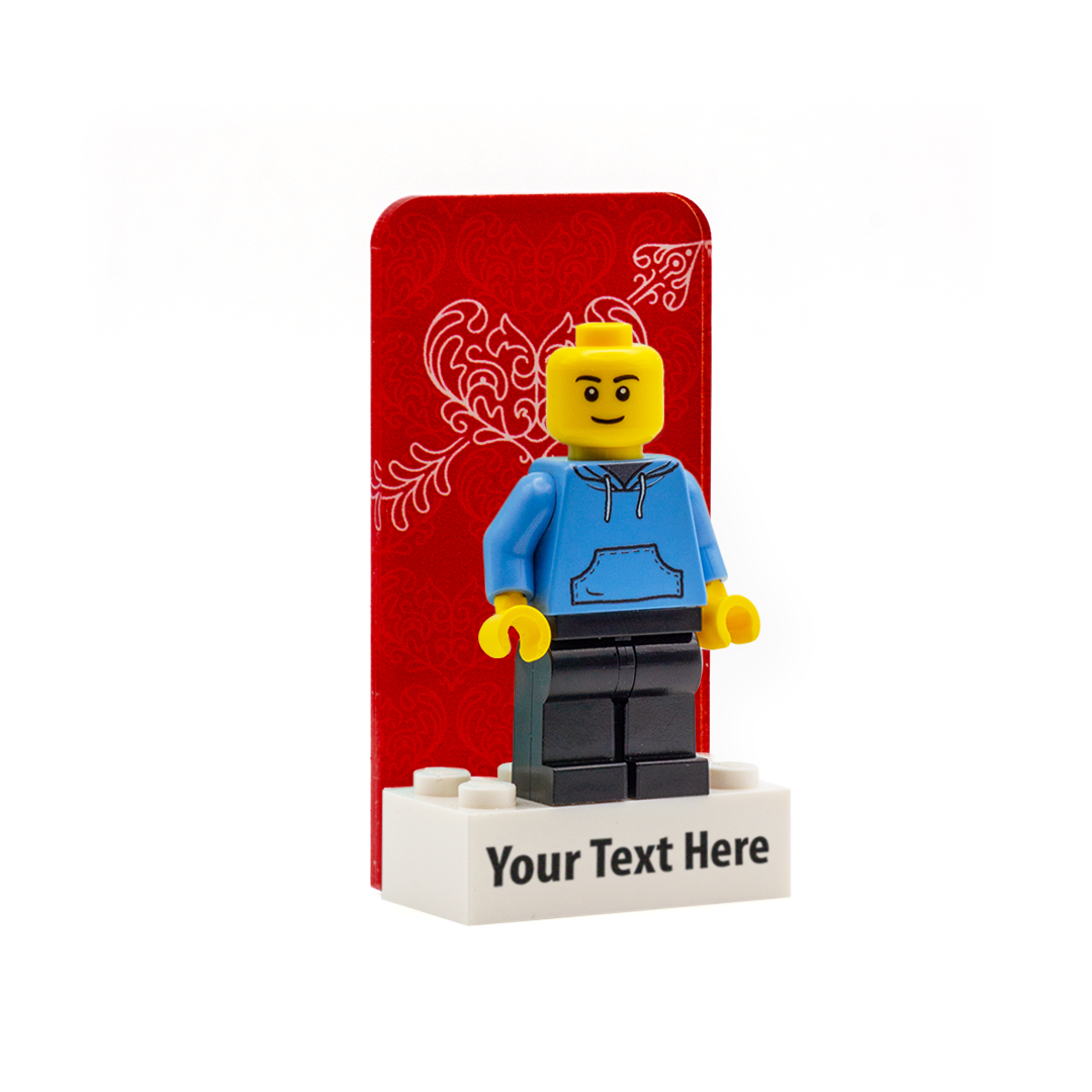 romantic personalised laser cut display for minifigure