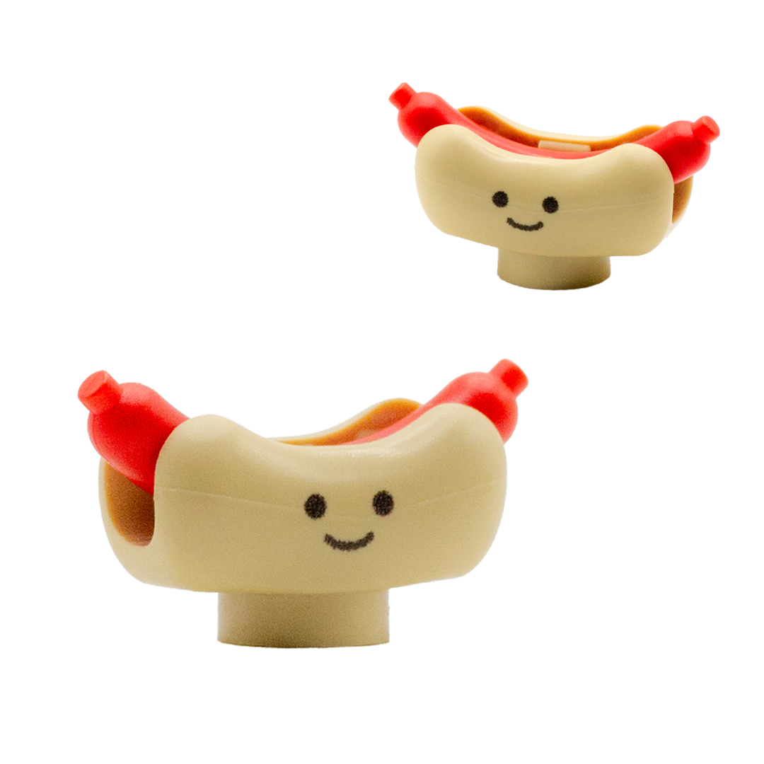 Jellycat Amuseables style LEGO Accessory - Hotdog