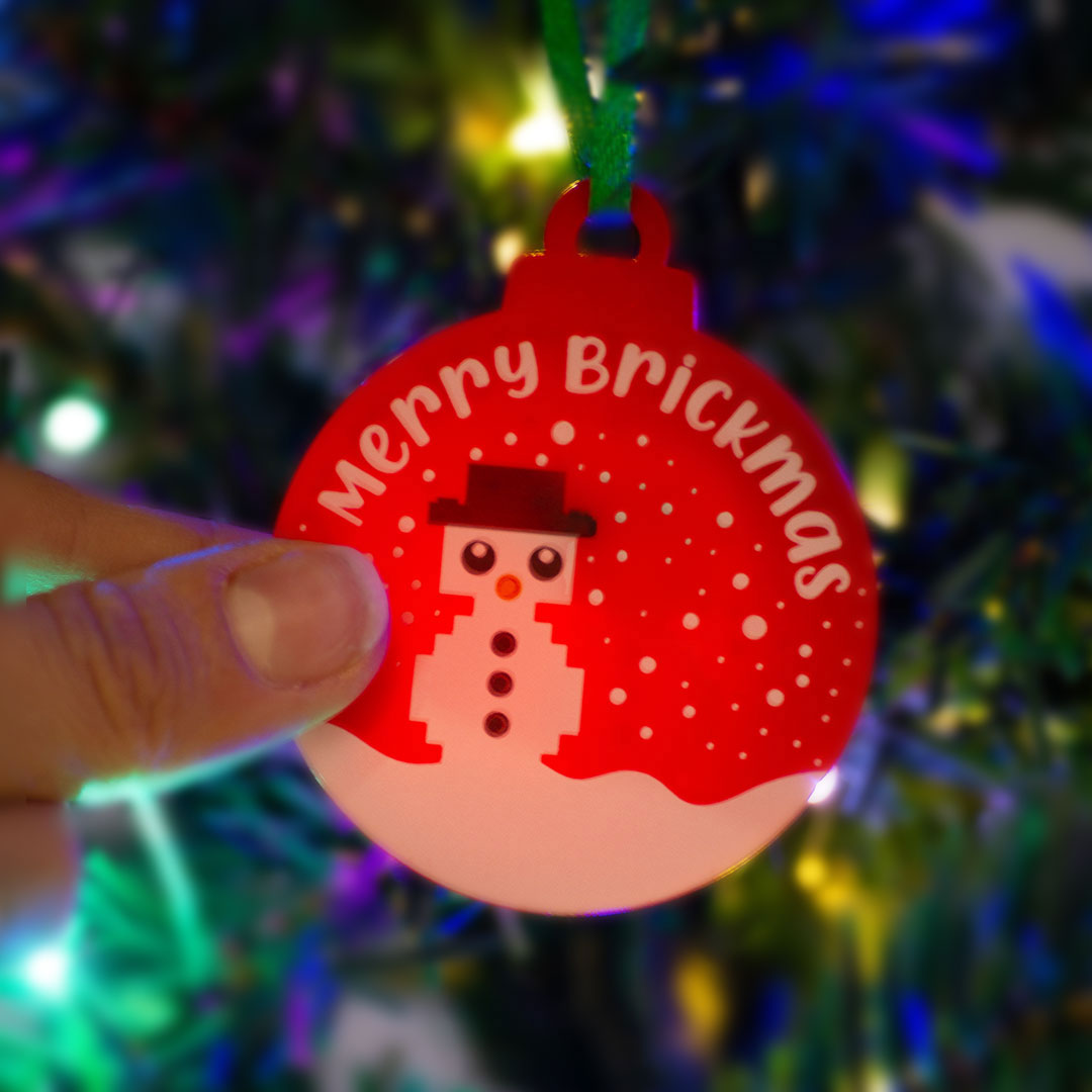 merry brickmas Christmas tree decoration for LEGO lovers