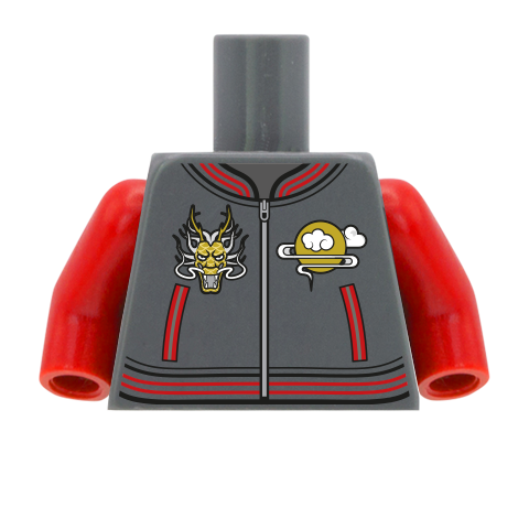 custom LEGO Japanese bomber jacket minifigure torso