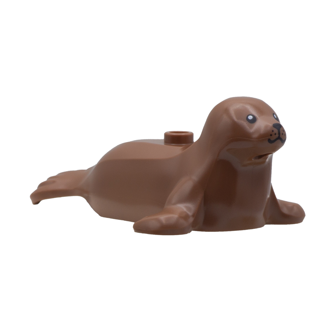 Large LEGO brown seal minifigure accessory
