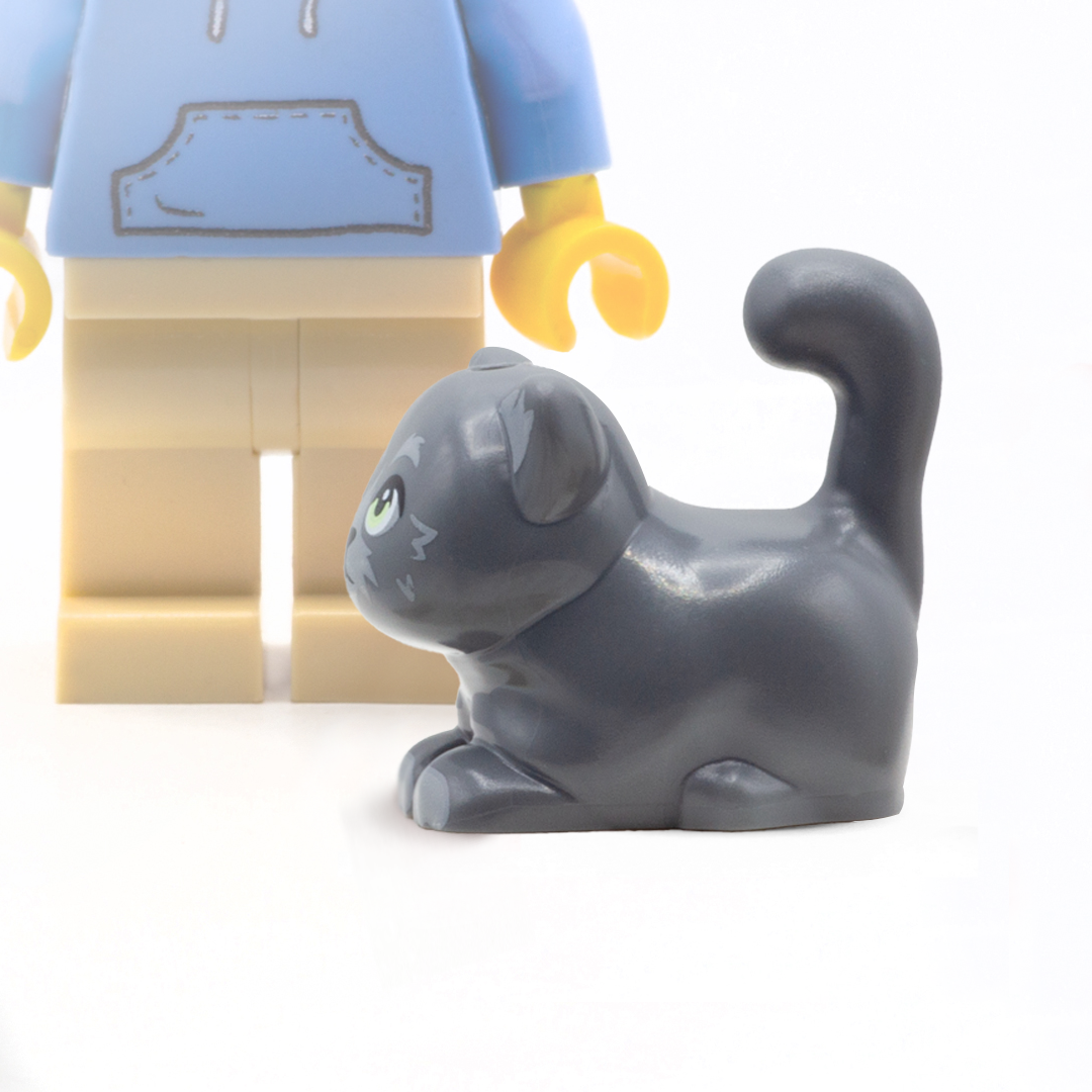 Chubby LEGO Grey Cat