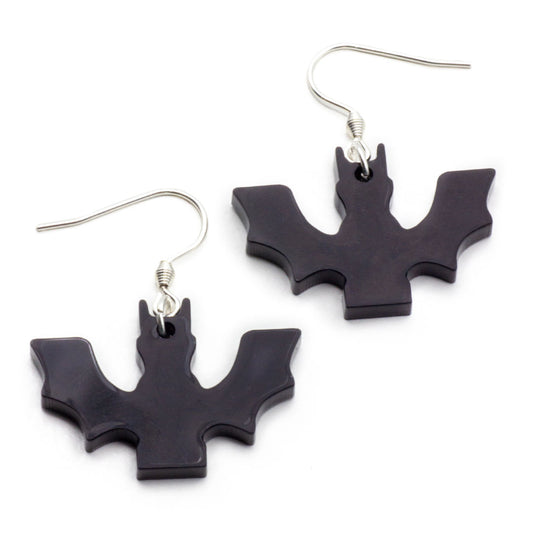 LEGO-inspired Bat Earrings for Halloween - Laser Cut Acrylic Jewellery