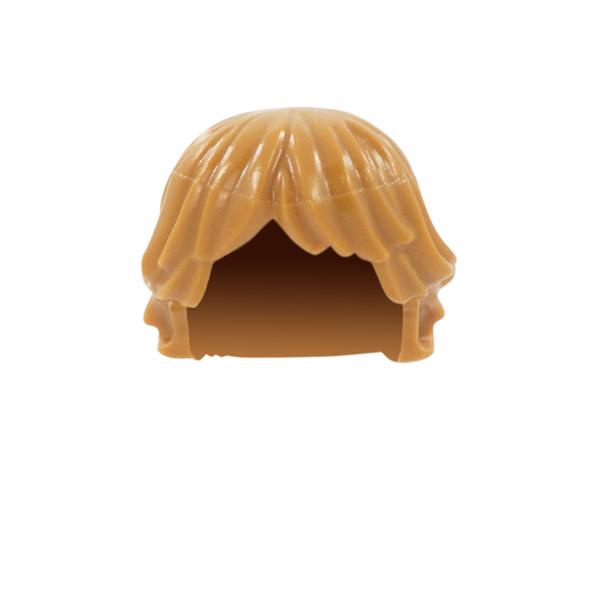Light Ginger Short Shaggy with Parted Fringe - LEGO Minifigure Hair