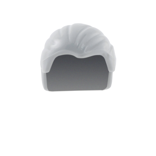 Light Grey Combed Back Hair - LEGO Minifigure Hair