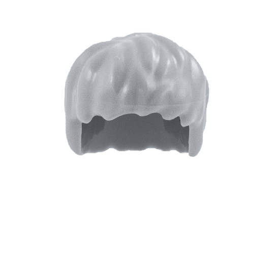 Light Grey Shaggy Bowl Cut - LEGO Minifigure Hair