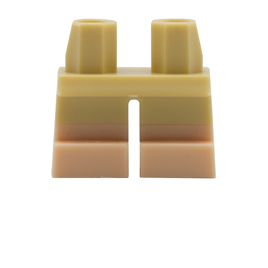 Lago Stick Light Tan Short Legs (Light Flesh Feet) - LEGO Minifigure Legs ...