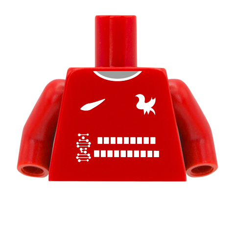 liverpool personalised football shirt (LEGO minifigure torso)