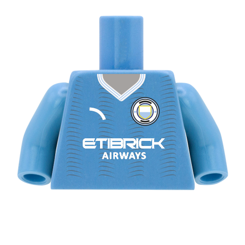manchester city personalised football shirt (LEGO minifigure torso)