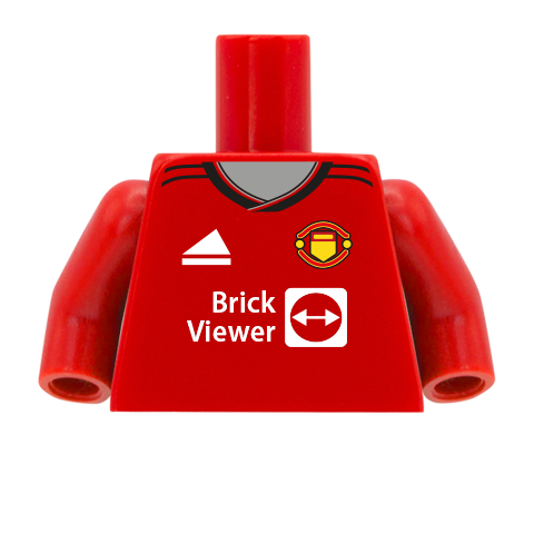manchester united personalised football shirt (LEGO minifigure torso)