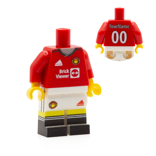manchester united personalised football kit for lego minifigure