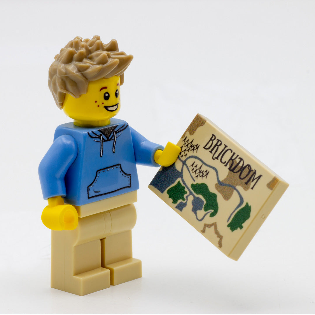 Ancient Map - Custom Design LEGO Tile (Minifigure Accessory)