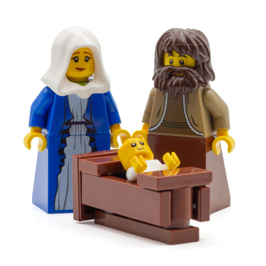 LEGO nativity scene (Mary, Jesus and Joseph)