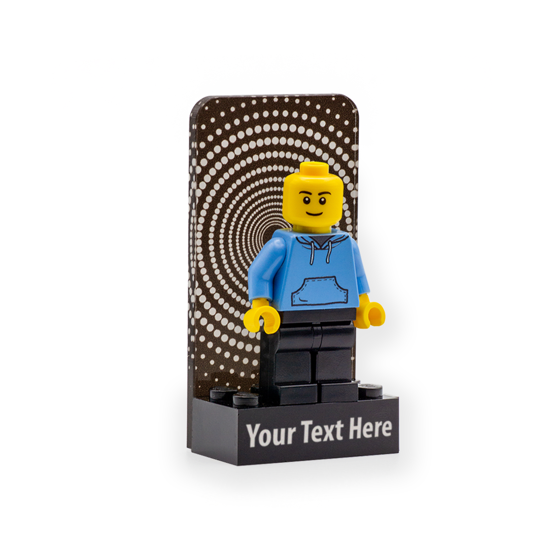 Optical Illusion Single Display - Laser Cut Display with Personalised LEGO Brick