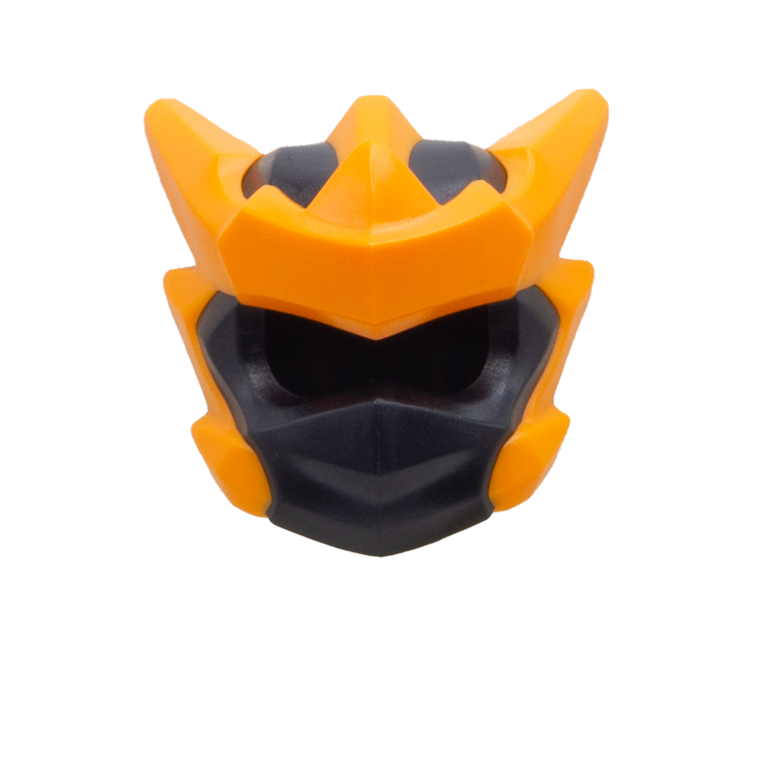 Genuine LEGO Ninjago Dragons Rising headgear in black and orange (Cole in Dragon Form).