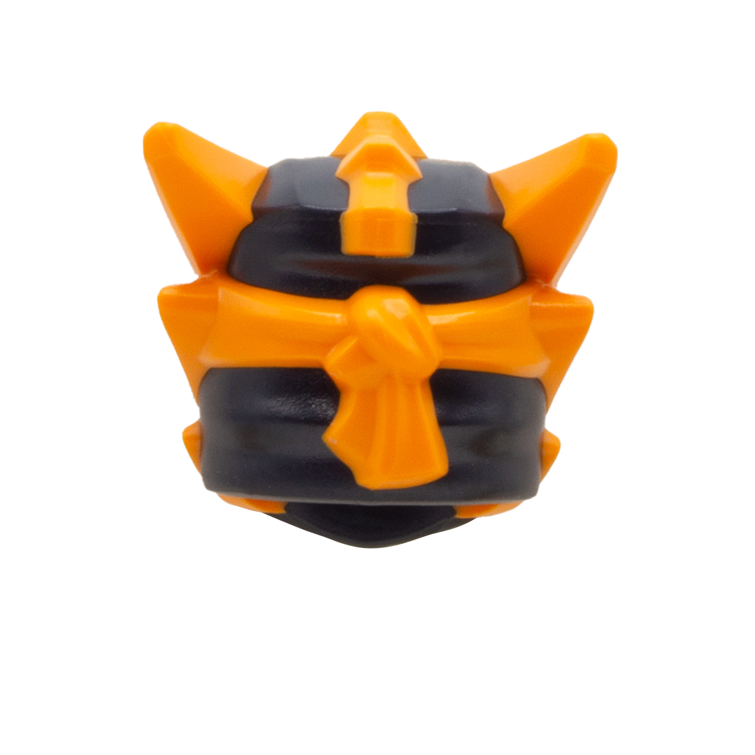 Genuine LEGO Ninjago Dragons Rising headgear in black and orange (Cole in Dragon Form).