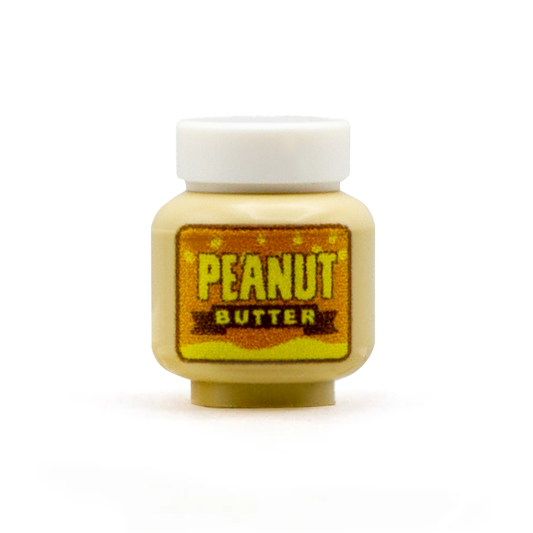 LEGO Jar of Peanut Butter - Custom Design Brick and 1 x 1 Round Tile