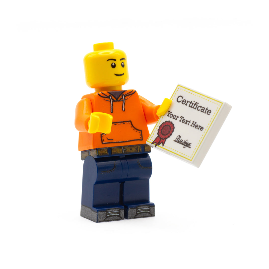 personalised LEGO certificate for your minifigure