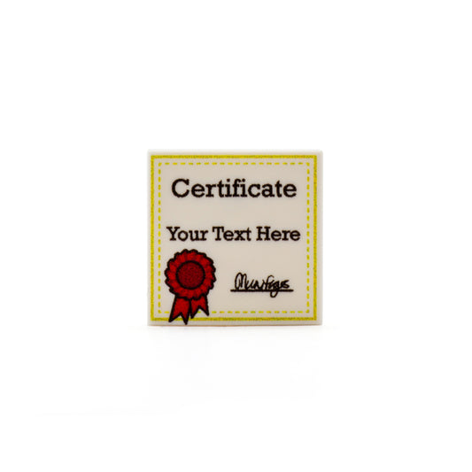 personalised LEGO certificate for your minifigure
