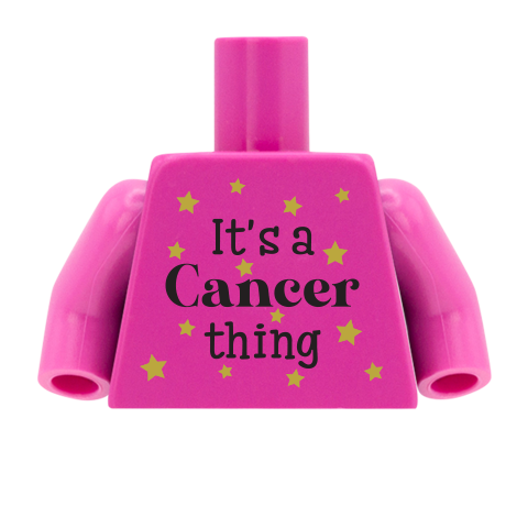 star sign personalised lego minifigure torso: cancer
