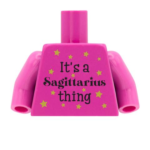 star sign personalised lego minifigure torso: sagittarius