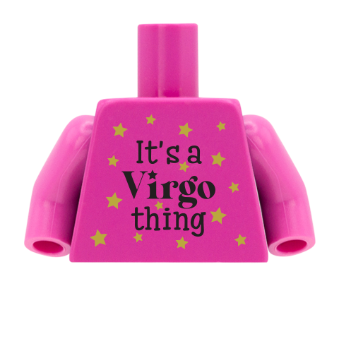 star sign personalised lego minifigure torso: virgo