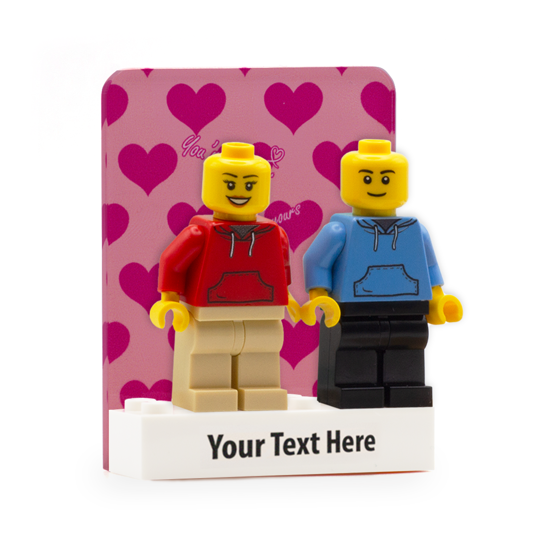 romantic personalised laser cut display for minifigures