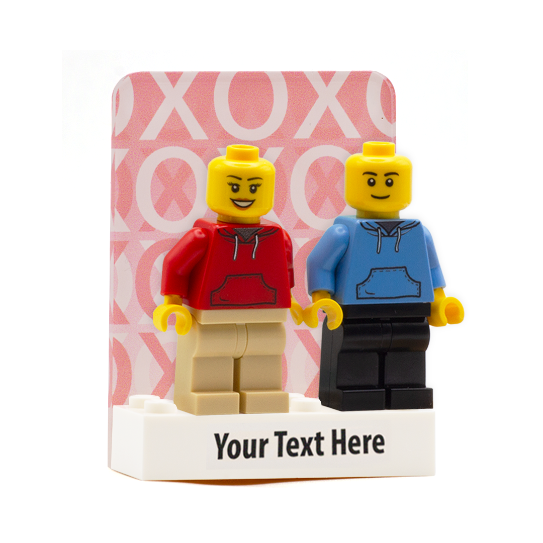 personalised romantic laser cut panel for minifigures