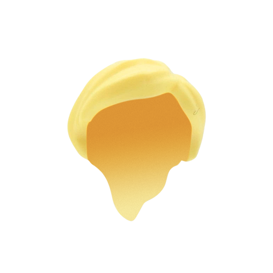 Light Blonde Ponytail with Swept Fringe - LEGO Minifigure Hair