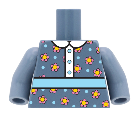 Flowery Top - Custom Design Minifigure Torso