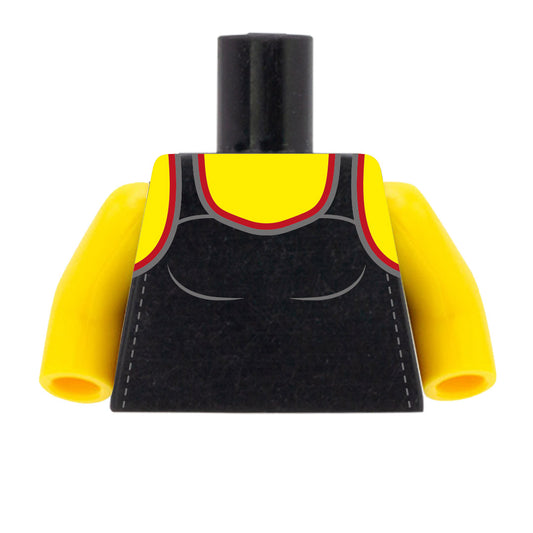 Black Women's Running Vest - Custom Design LEGO Torso