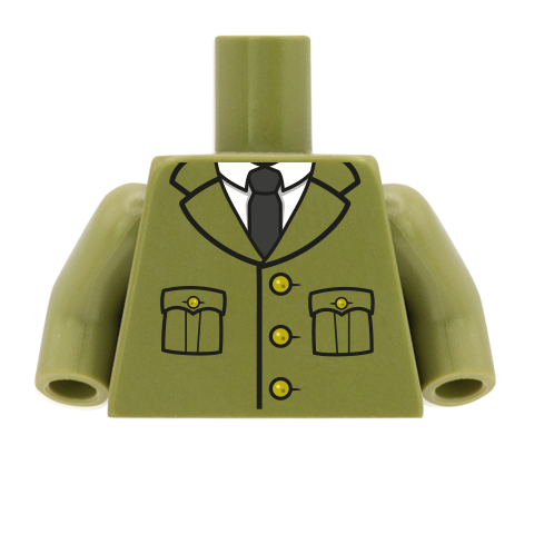 Formal Military Jacket - Custom Design Minifigure Torso