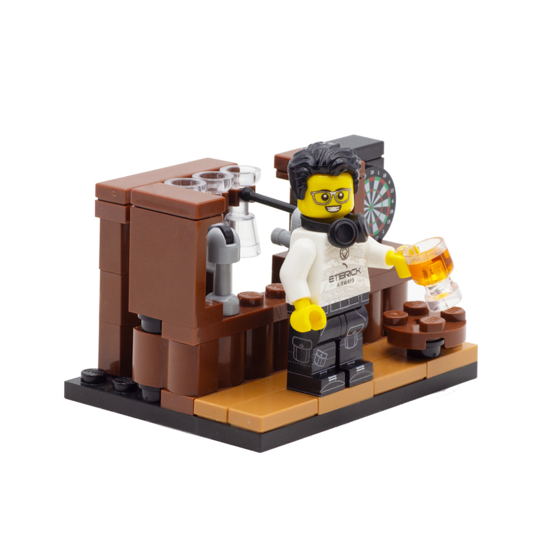 Pub Bar with dart board - Custom LEGO Minibuild 