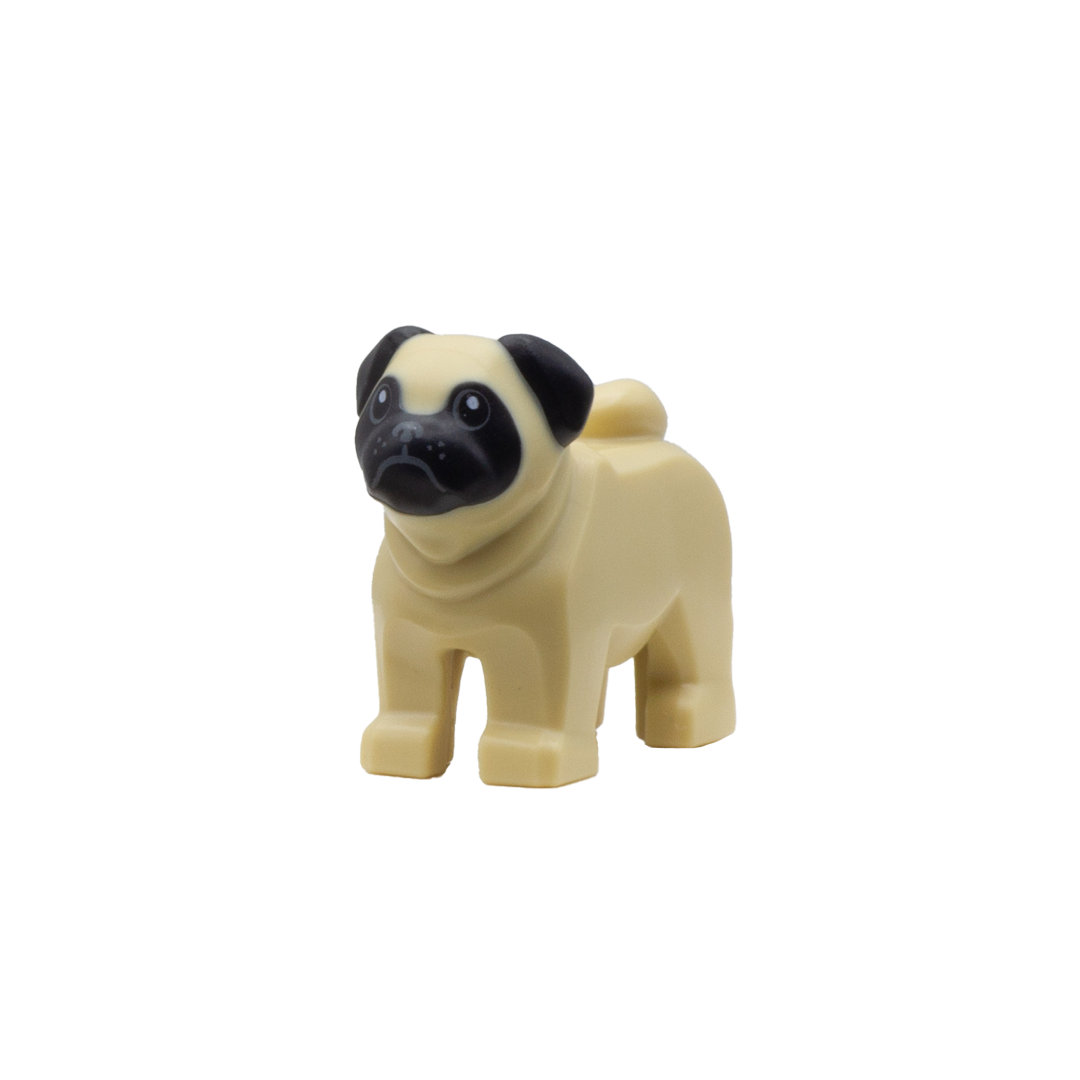 Small LEGO pug minifigure accessory