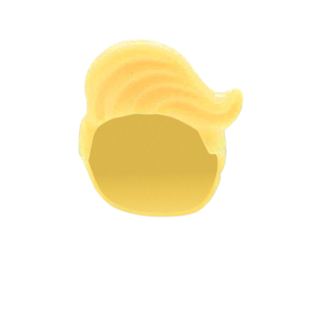 Light Blonde Quiff with Bun - LEGO Minifigure Hair