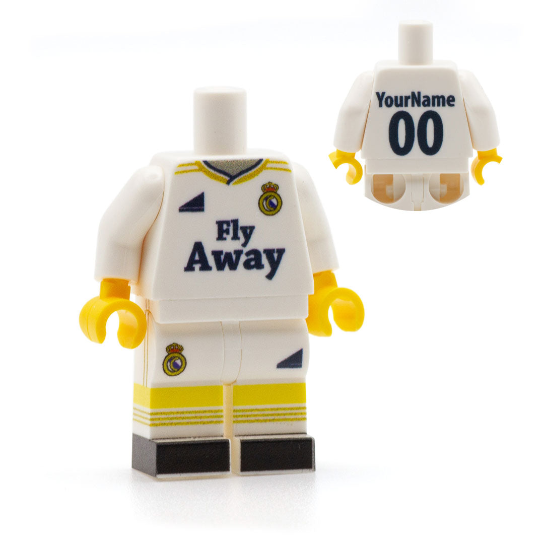 Real Madrid personalised football kit for lego minifigure