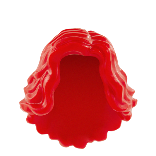 Bright Red Long Cascading - LEGO Minifigure Hair