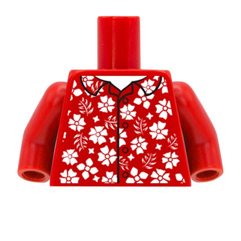 Hawaiian Shirt - Custom Design Minifigure Torso