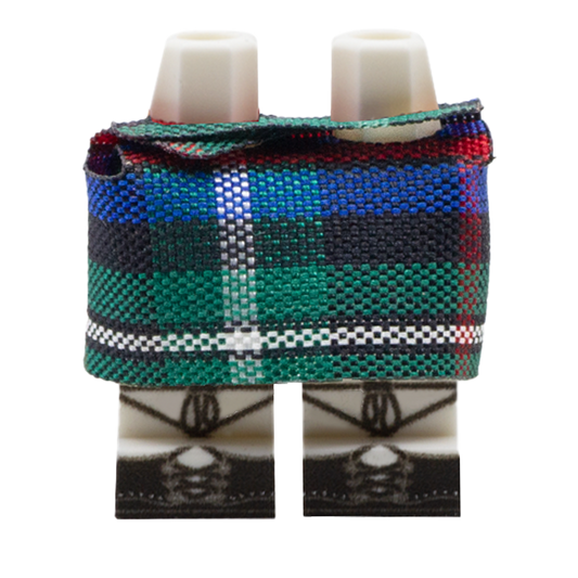 Rose Tartan Kilt - Minifigure Skirt & Legs