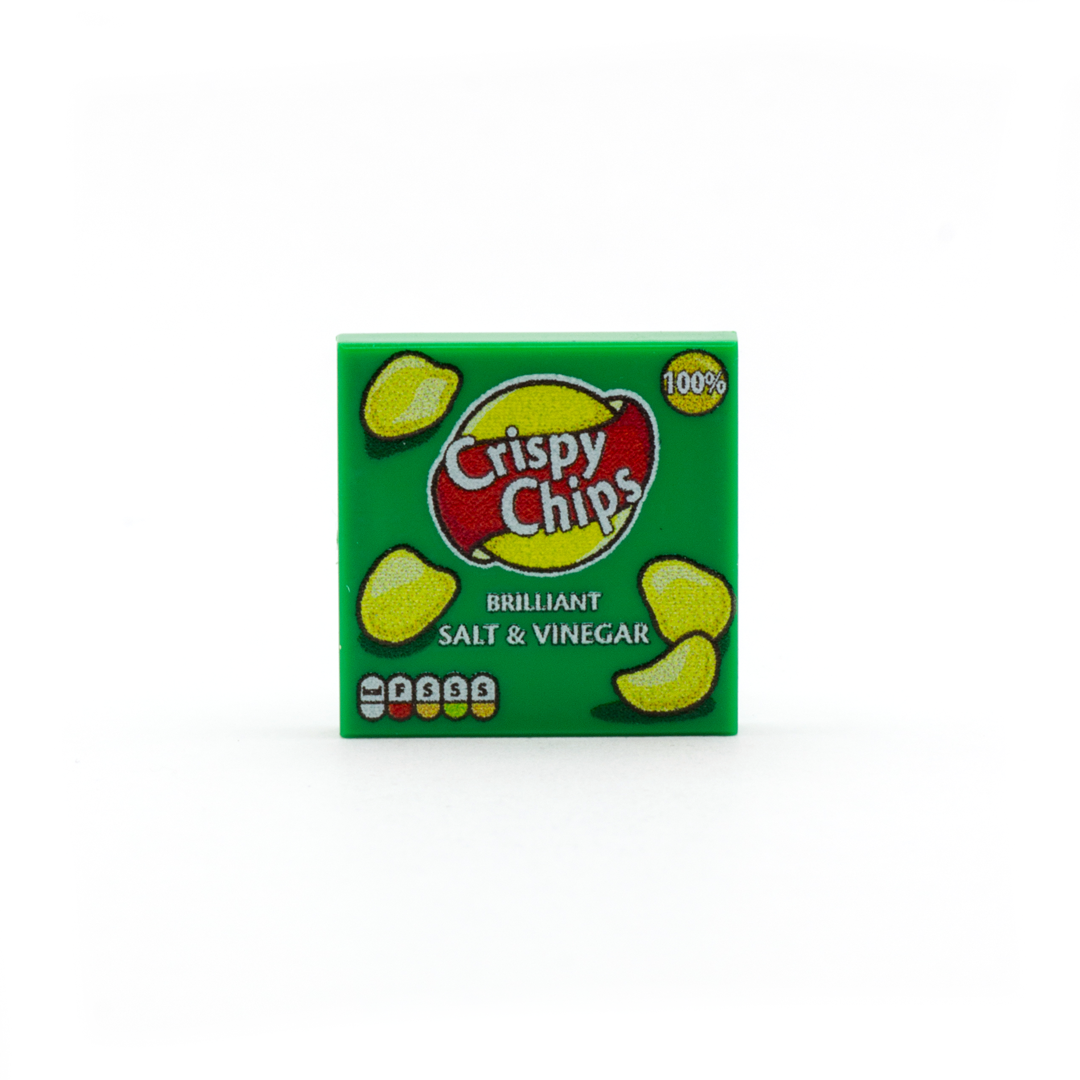 custom LEGO ready salt and vinegar Walkers crisps / Lays chips for your minifigure