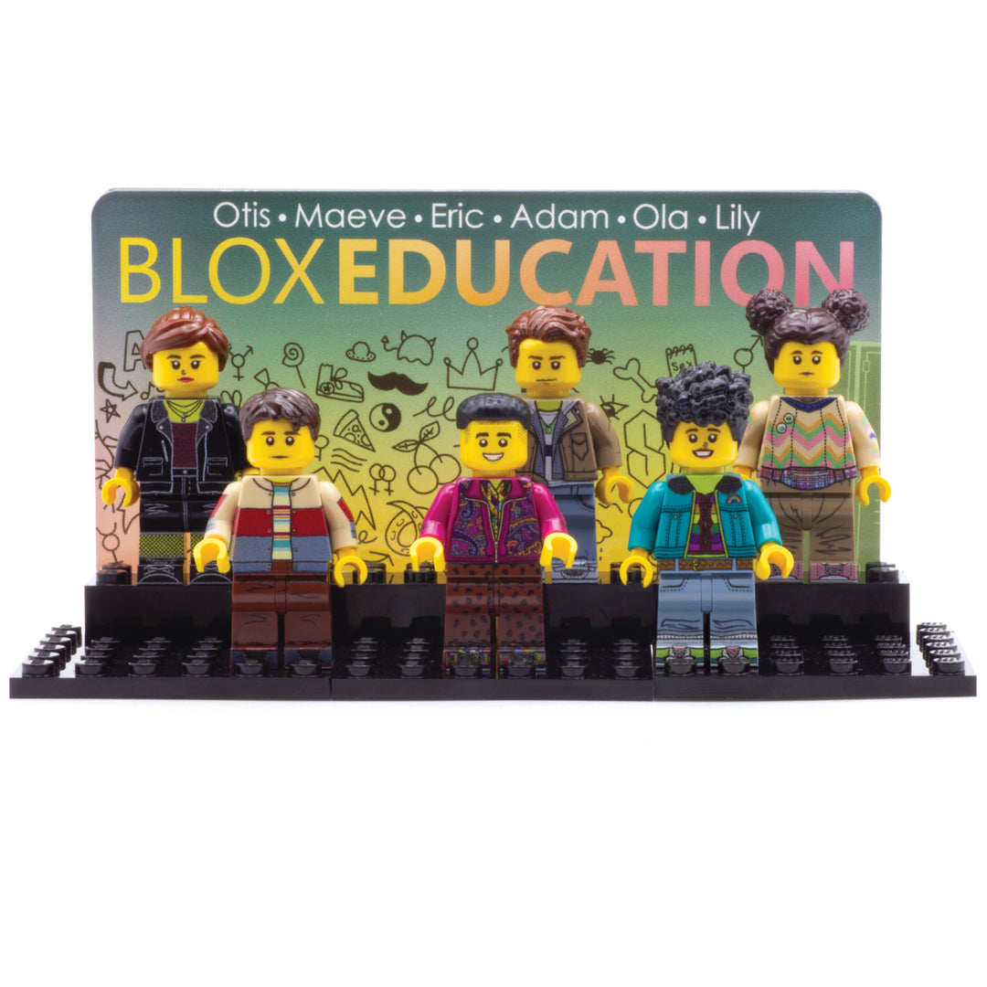 sex education custom lego minifigures (maeve, otis, eric, adam, ola and lily)