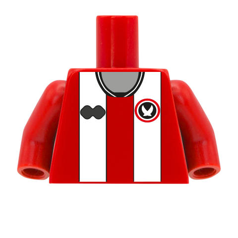 sheffield united personalised football shirt (LEGO minifigure torso)
