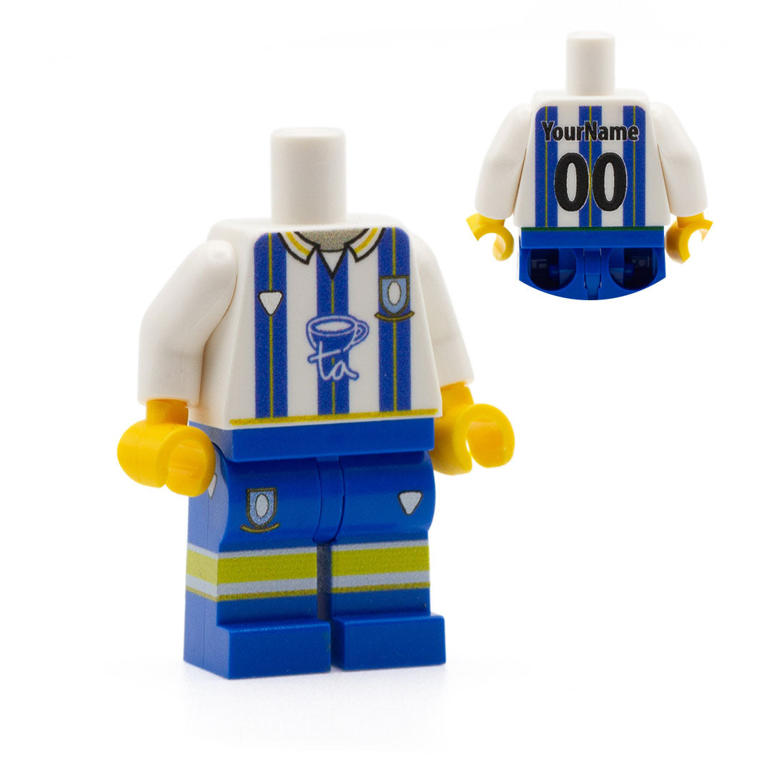 Sheffield Wednesday personalised football kit for lego minifigure