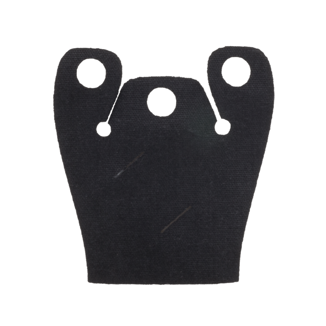 Black fabric cape for LEGO minifigure with slots for LEGO swords.