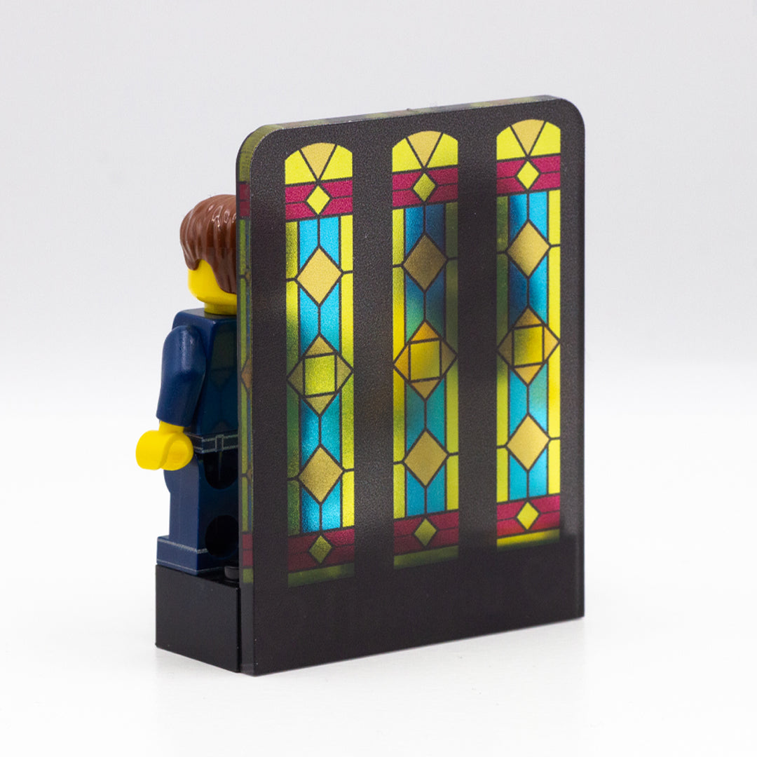 Stained Glass LEGO Minifigure Display