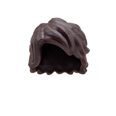 Dark Brown Medium Long LEGO Minifigure Hair
