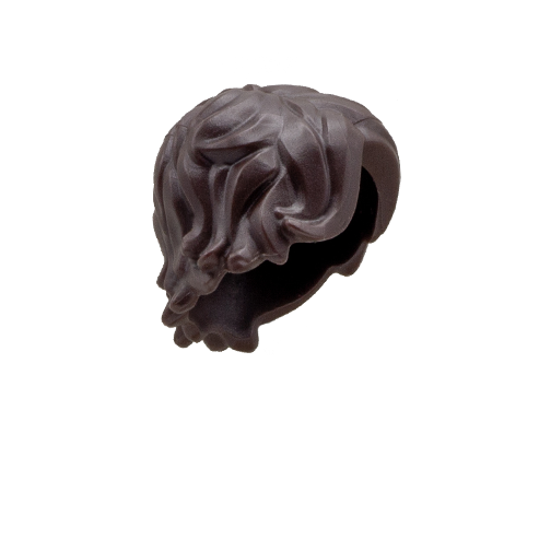 Dark Brown Medium Long LEGO Minifigure Hair