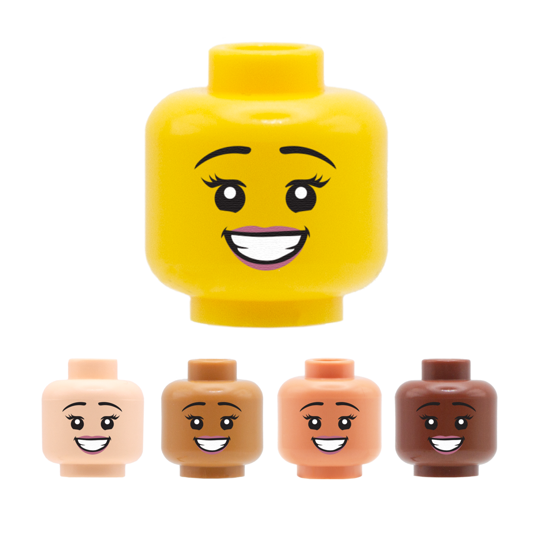 personalised female custom LEGO minifigure head